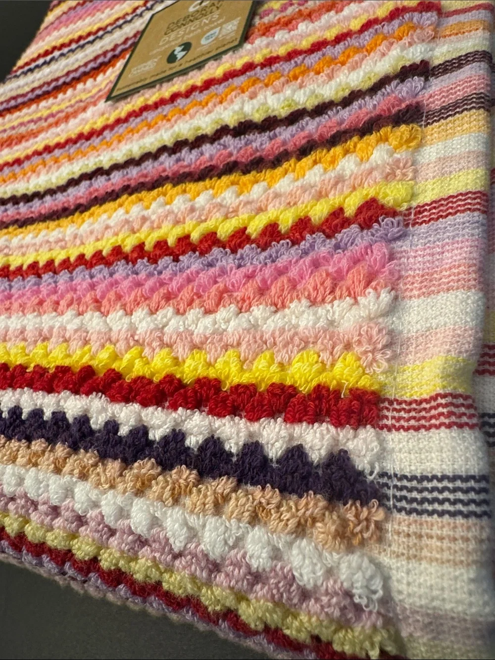 2pc Deborah Connolly Designs Striped Bath Towel Set - Multi